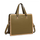 LT1953 - Miss Lulu Stripe Design Shoulder Bag - Green
