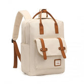 EB2211 - Kono Casual Daypack Lightweight Backpack Travel Bag - Beige And Brown