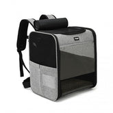 PTD2440 - Dogat Foldable And Durable Pet Backpack Carrier Travel Bag for Cats and Small Dogs - Grey