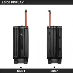 K2291L - British Traveller 20 Inch Wide Handle Hard Shell PC Luggage With TSA Lock - Black