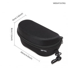 G4042 - Kono Hard Shell Zipper Sunglasses Case - Black