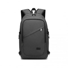 E6715 - Kono Business Laptop Backpack with USB Charging Port - Dark Grey