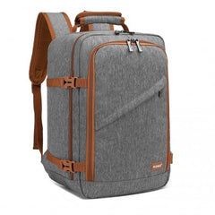 EM2231S - Kono Lightweight Cabin Bag Travel Business Backpack - Grey And Brown