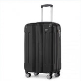 K1777-1L - Kono 19 Inch ABS Lightweight Compact Hard Shell Cabin Suitcase Travel Carry-On Luggage - Black