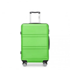 K1871-1L - Kono ABS 24 Inch Sculpted Horizontal Design Suitcase - Green
