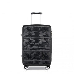 K1871-1L - Kono ABS 24 Inch Sculpted Horizontal Design Suitcase - Camouflage Black