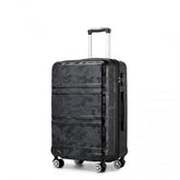 K1871-1L - Kono ABS 24 Inch Sculpted Horizontal Design Suitcase - Camouflage Black