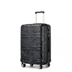 K1871-1L - Kono ABS 24 Inch Sculpted Horizontal Design Suitcase - Camouflage Black