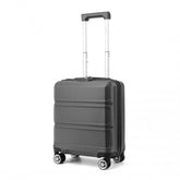K1871-1L - Kono ABS 16 Inch Sculpted Horizontal Design Cabin Luggage - Grey