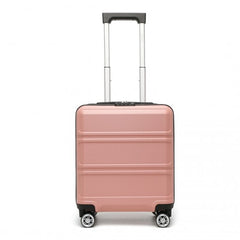 K1871-1L - Kono ABS 16 Inch Sculpted Horizontal Design Cabin Luggage - Nude