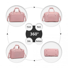 K1871-1L+EA2321 - Kono ABS 20 Inch Sculpted Horizontal Design 2 Piece Suitcase Set With Cabin Bag - Nude