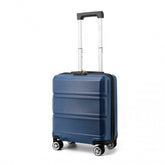 K1871-1L - Kono ABS 16 Inch Sculpted Horizontal Design Cabin Luggage - Navy