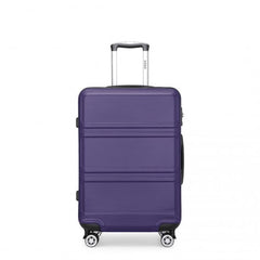K1871-1L - Kono ABS 24 Inch Sculpted Horizontal Design Suitcase - Purple