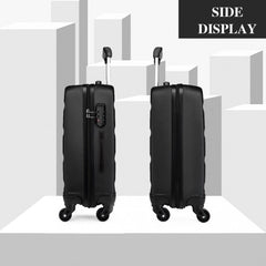 K1991-1L - Kono 24 Inch Horizontal Design ABS Hard Shell Suitcase With TSA Lock - Black
