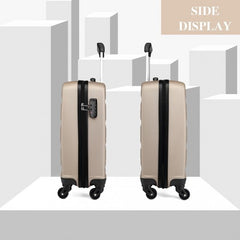 K1991-1L - Kono 19 Inch Horizontal Design ABS Hard Shell Suitcase With TSA Lock - Gold