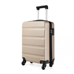 K1991-1L - Kono 19 Inch Horizontal Design ABS Hard Shell Suitcase With TSA Lock - Gold