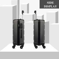 K1991-1L - Kono 24 Inch Horizontal Design ABS Hard Shell Suitcase With TSA Lock - Grey