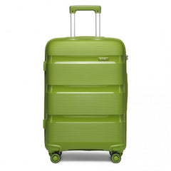 K2092L - Kono 24 Inch Bright Hard Shell PP Suitcase - Classic Collection - Green