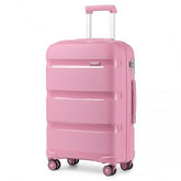 K2092L - Kono 24 Inch Bright Hard Shell PP Suitcase - Classic Collection - Pink