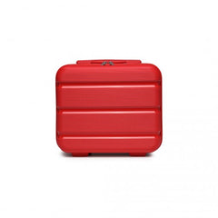 K2092L - Kono 14 Inch Bright Hard Shell PP Vanity Case - Red