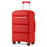 K2092L - Kono 20 Inch Bright Hard Shell PP Carry-On Suitcase In Cabin Size - Red