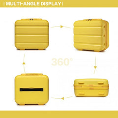 K2092L - Kono 14 Inch Bright Hard Shell PP Vanity Case - Yellow