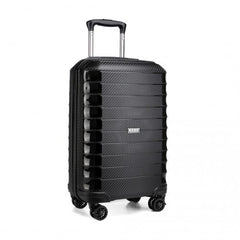 K2093 - Kono Cabin Size Classic Collection Polypropylene Luggage with Charging Interface - Black