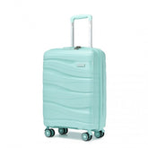 K2094L - Kono 20 Inch Lightweight Polypropylene Hard Shell Suitcase With TSA Lock - Mint Green