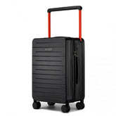 K2291L - British Traveller 20 Inch Wide Handle Hard Shell PC Luggage With TSA Lock - Black