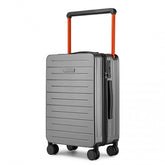 K2291L - British Traveller 20 Inch Wide Handle Hard Shell PC Luggage With TSA Lock - Grey