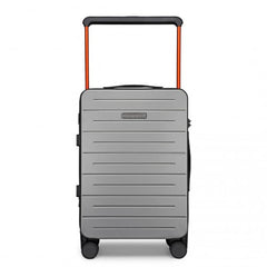 K2291L - British Traveller 20 Inch Wide Handle Hard Shell PC Luggage With TSA Lock - Grey