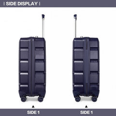 K2292L - Kono 20 Inch Lightweight Hard Shell ABS Luggage Cabin Suitcase With TSA Lock - Navy