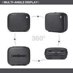 K2393L - British Traveller Lightweight 14 Inch Polypropylene Vanity Case - Black