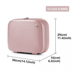 K2393L - British Traveller Lightweight 14 Inch Polypropylene Vanity Case - Nude