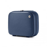K2393L - British Traveller Lightweight 14 Inch Polypropylene Vanity Case - Navy