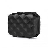 K2395L - British Traveller 13 Inch Ultralight ABS And Polycarbonate Vanity Case - Black