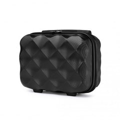 K2395L - British Traveller 13 Inch Ultralight ABS And Polycarbonate Vanity Case - Black