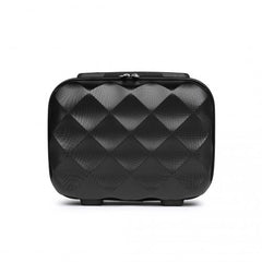 K2395L - British Traveller 13 Inch Ultralight ABS And Polycarbonate Vanity Case - Black