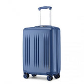 KSK2483 - Kono 20 Inch Sleek Striped Carry-On Suitcase Durable ABS+PC Luggage With Four Spinner Wheels And TSA Lock Perfect for Travel - Navy