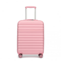 KSK2484 - Kono 20 Inch Stylish Lightweight Hard Shell ABS+PC Cabin Carry-On Suitcase with TSA Lock for Enhanced Security - Pink