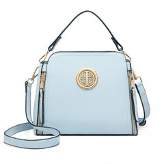 LB2126 - Miss Lulu Leather Look Practical Crossbody Bag - Blue