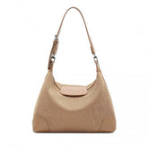 LD2364 - Miss Lulu Lightweight Chic Mesh Casual Shoulder Bag With Protective PU Accents - Khaki