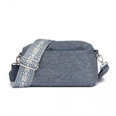 LH2410 - Miss Lulu Ethnic Jacquard Strap Water-Resistant Crossbody Bag - Blue