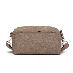 LH2410 - Miss Lulu Ethnic Jacquard Strap Water-Resistant Crossbody Bag - Brown