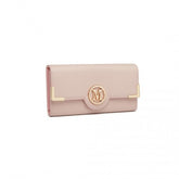 LP2022 - Miss Lulu Leather Look Classic Long Purse - Pink