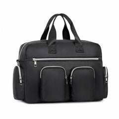 MSK2436 - Kono Large Capacity Travel Bag with Multiple Zippered Pockets Perfect For Daily Use - Black