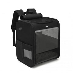 PTD2440 - Dogat Foldable And Durable Pet Backpack Carrier Travel Bag for Cats and Small Dogs - Black