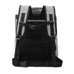 PTD2440 - Dogat Foldable And Durable Pet Backpack Carrier Travel Bag for Cats and Small Dogs - Grey