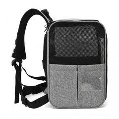 PTD2440 - Dogat Foldable And Durable Pet Backpack Carrier Travel Bag for Cats and Small Dogs - Grey