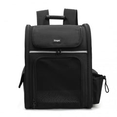 PTD2441 - Dogat Expandable And Foldable Pet Backpack Carrier with Ventilated Mesh Windows Comfortable & Secure Design - Black